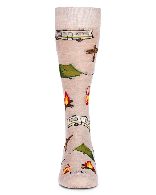 Mens - Happy Camper Bamboo Crew Socks